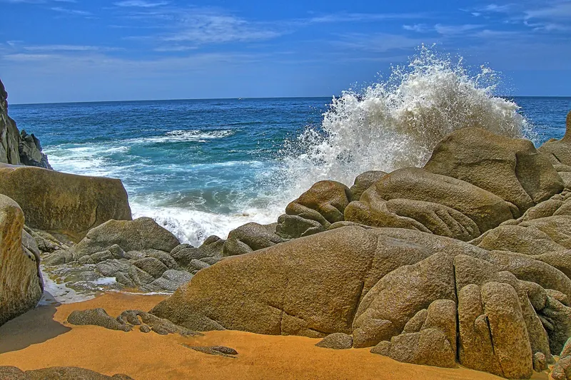 Playa del Amor among the Land's End rocks in Cabo San Lucas